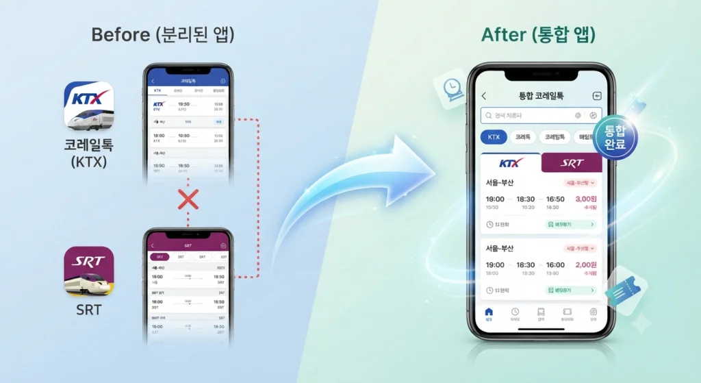 SRT 통합회원 전환