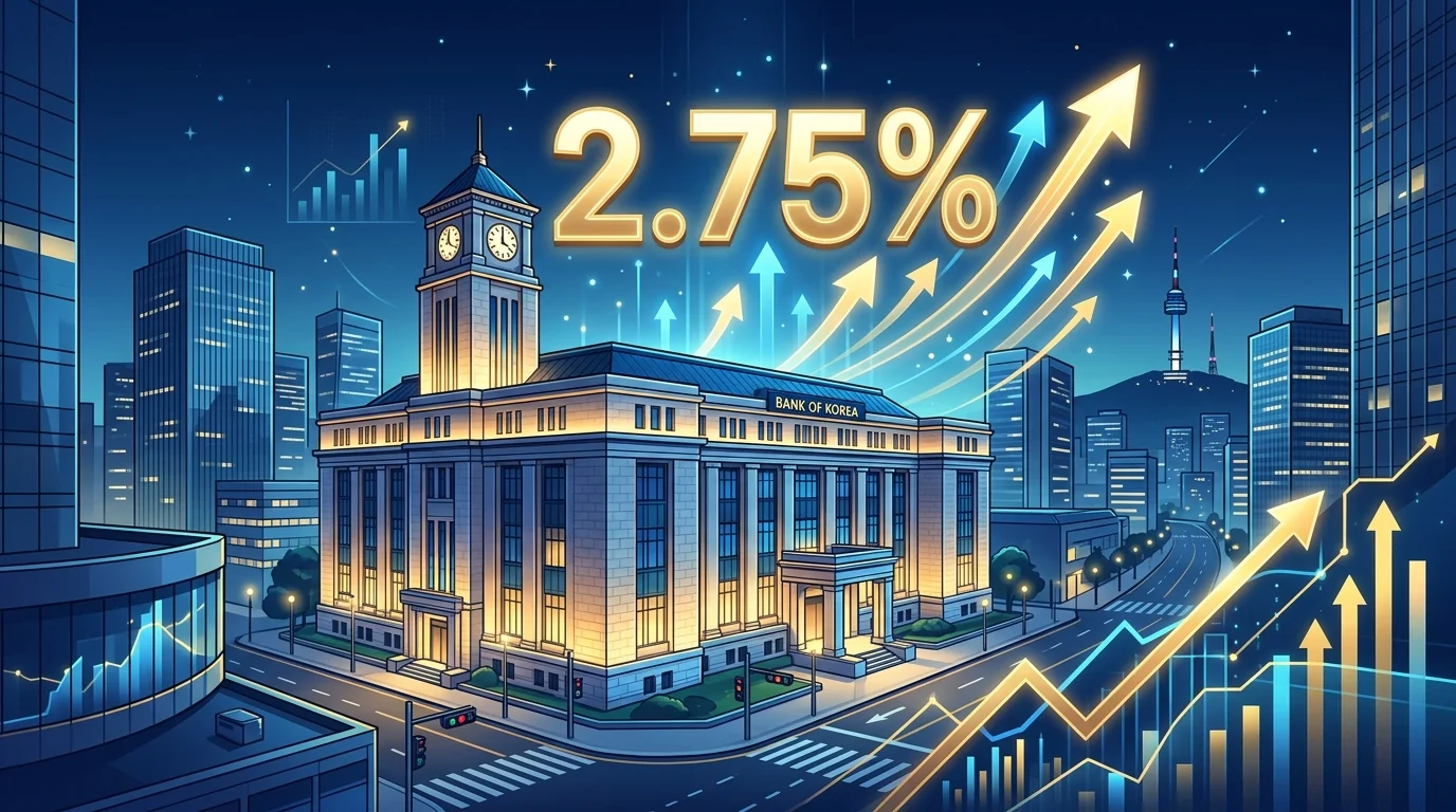 한국은행 기준금리 2.75% 인상
