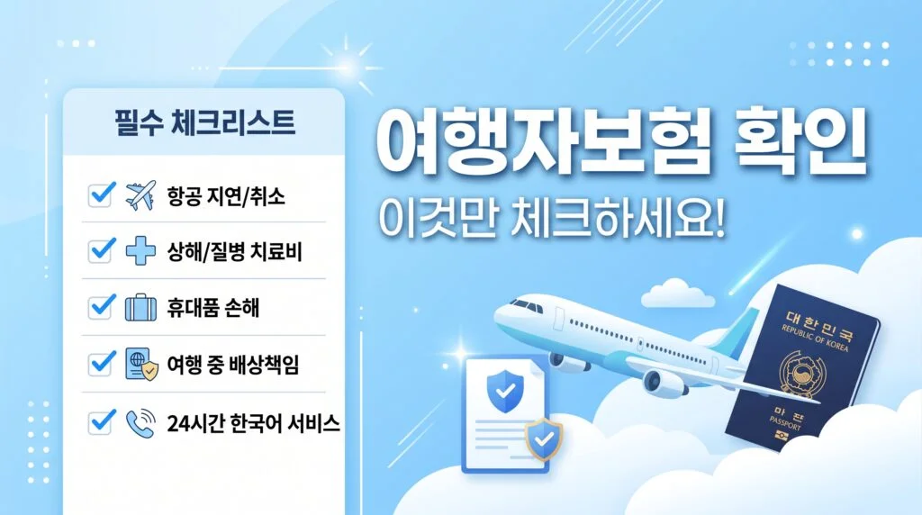여행자보험 확인 체크리스트 썸네일