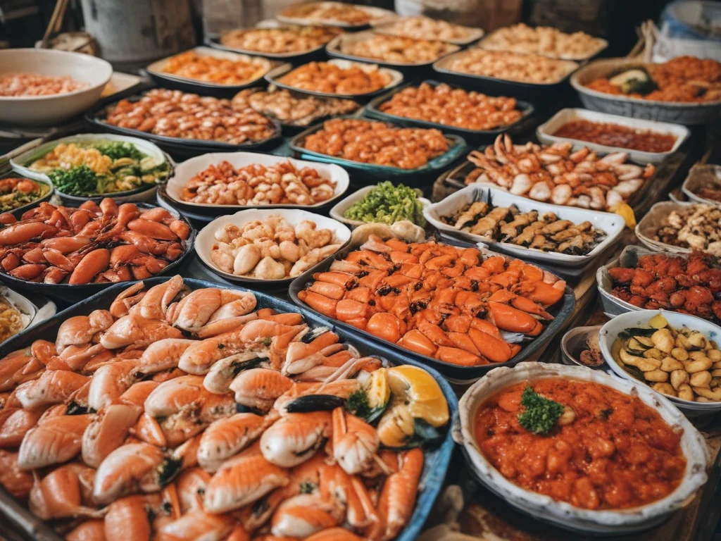여수 수산시장 해산물 먹거리