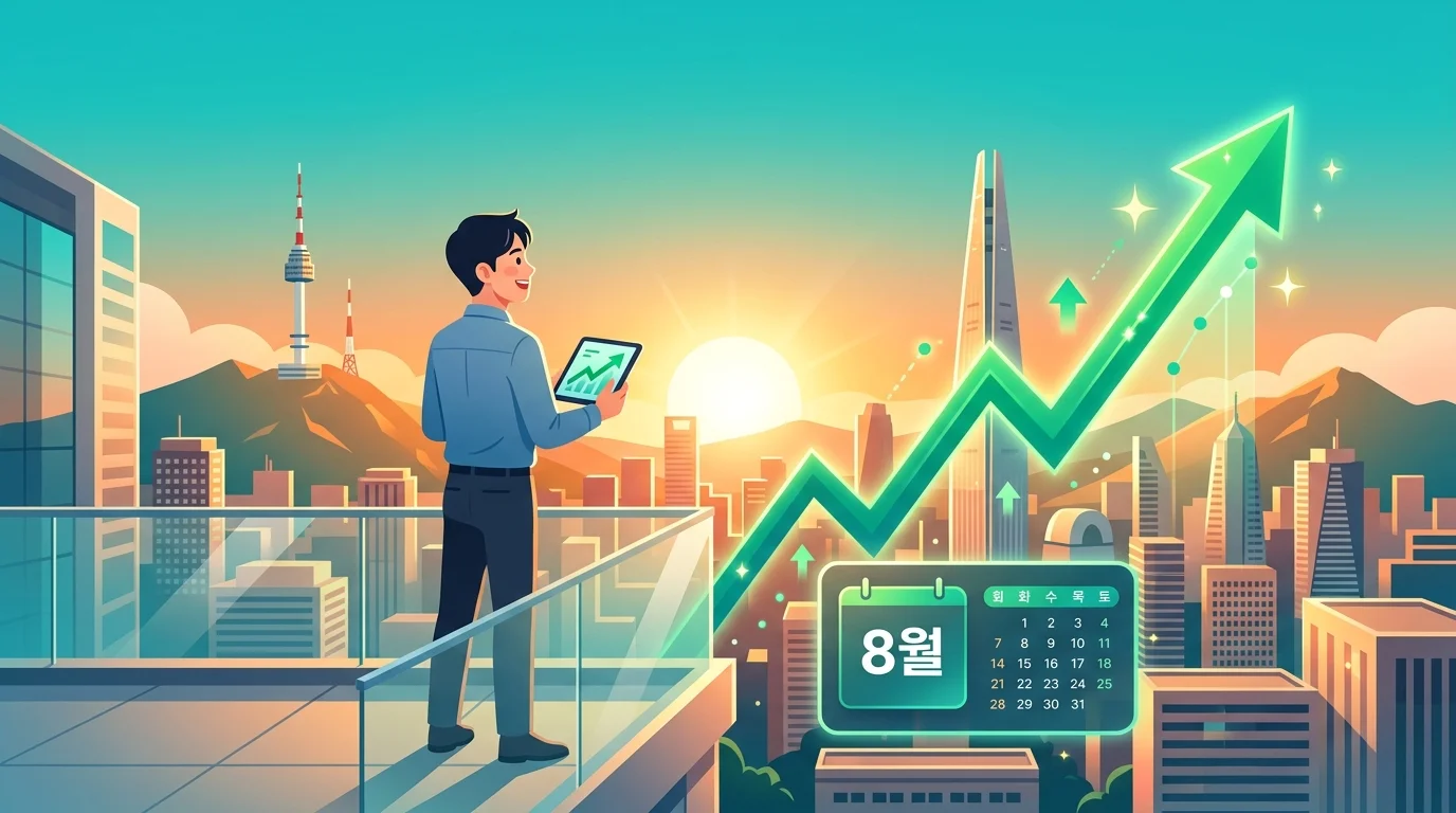 8월 코스피 반등 전망 컨셉 이미지