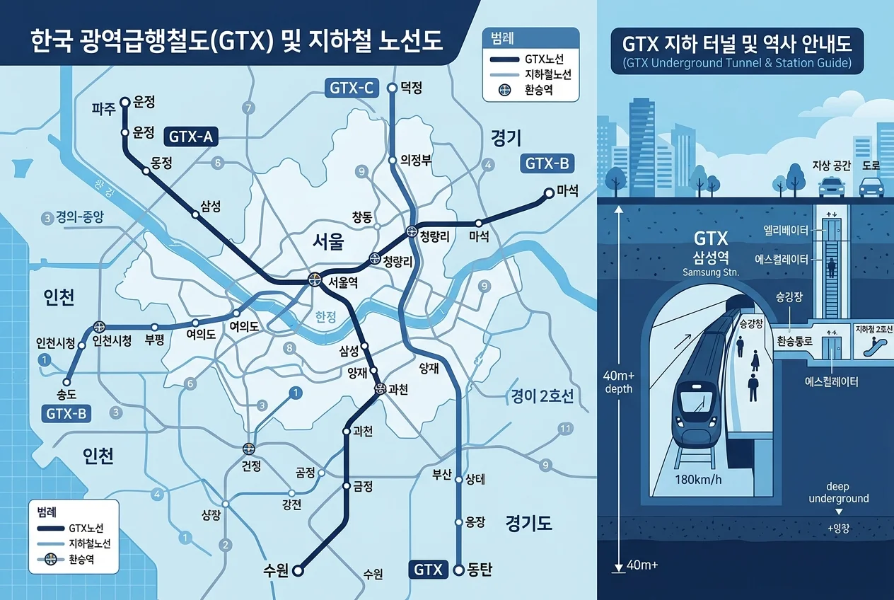 수도권 철도 노선도