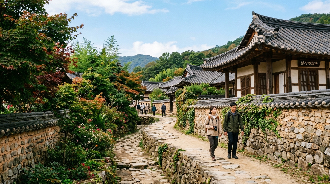 산청 남사예담촌 전통 가옥 거리